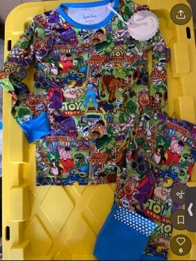 Sugar Swan Toy Story Kids bamboo pj Set - size 7/8 NWT